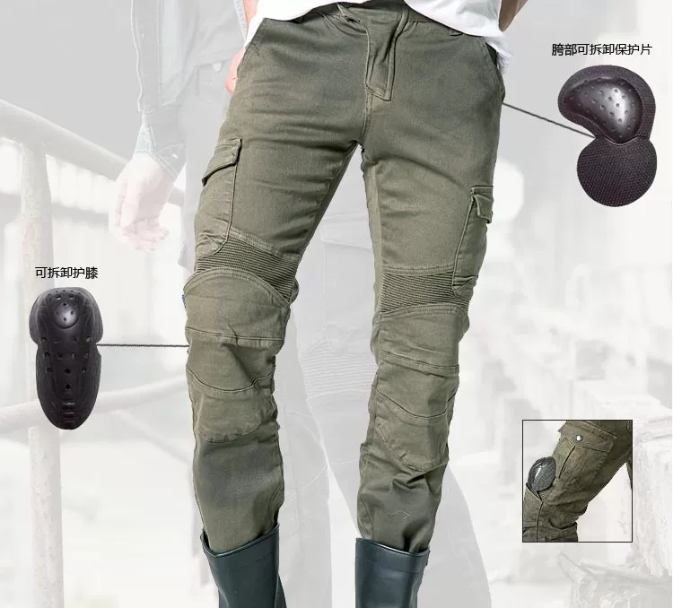 Uglybros đi xe máy quần quần đua bốn mùa phá vỡ vành đai bảo vệ quần áo xe máy Harley quần jean nam và nữ - Xe máy Rider thiết bị