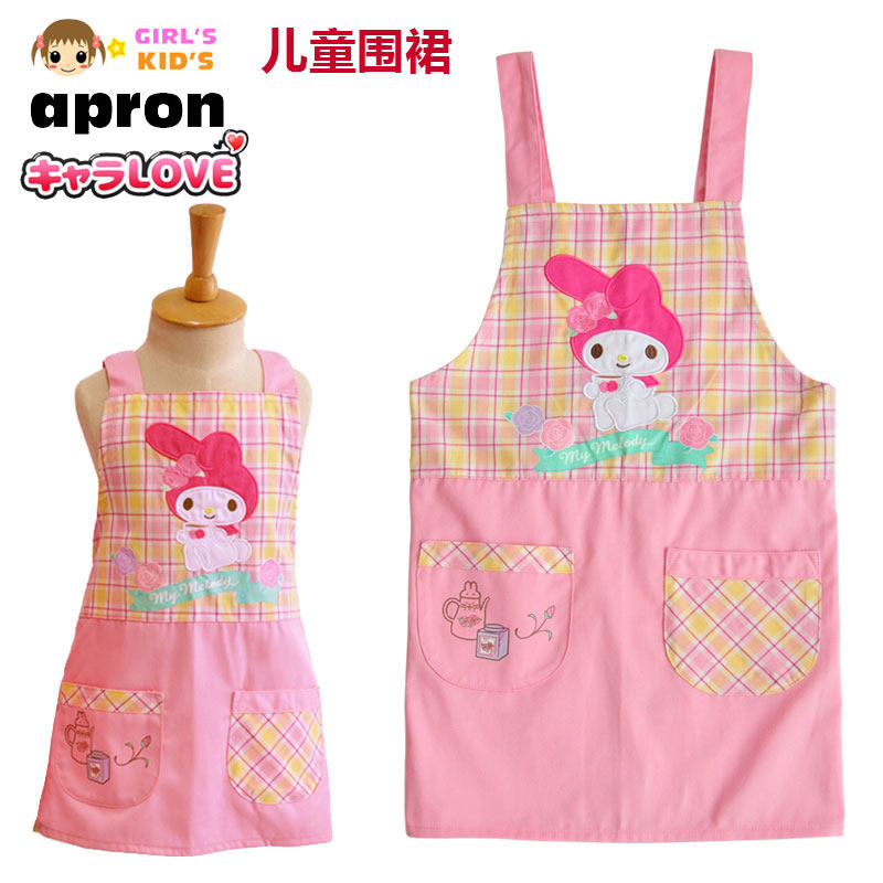 Exported to Japan children's apron sleeveless gown comfortable and exquisite embroidery daily single kindergarten baby anti-dirty eating clothes