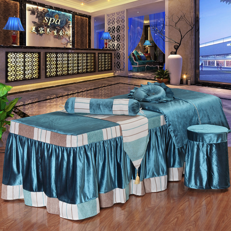 New cao cấp vẻ đẹp giường bìa bốn bộ của Ý cashmere giường massage trải tấm giường váy cotton tùy chỉnh