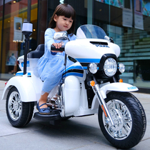 Childrens electric motorcycle 2-8 years old children tricycle electric car baby charging toy car can sit on the siren