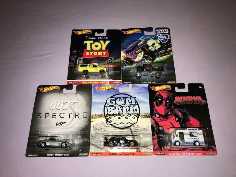 Hot Wheels Movie Car Bone Shaker Deadpool Subaru Db10 Toy Story 2019-3 Blister Pack Damaged