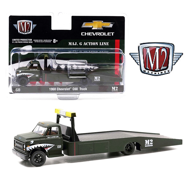 M2 Machine Chevrolet Shark Mouth Flying Tigers Chevrolet C60 Flatbed Trailer Maj g 1:64 K2037 M2 Machine Chevrolet Shark Mouth Flying Tigers Chevrolet C60 Flatbed Trailer Maj g 1:64 K2037