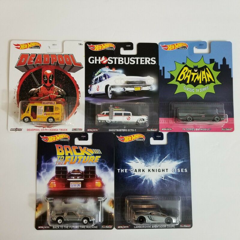 Hot Wheels Movie Cars Lamborghini Back to the Future Ghostbusters Car Deadpool Batmobile 2020-2 K1216