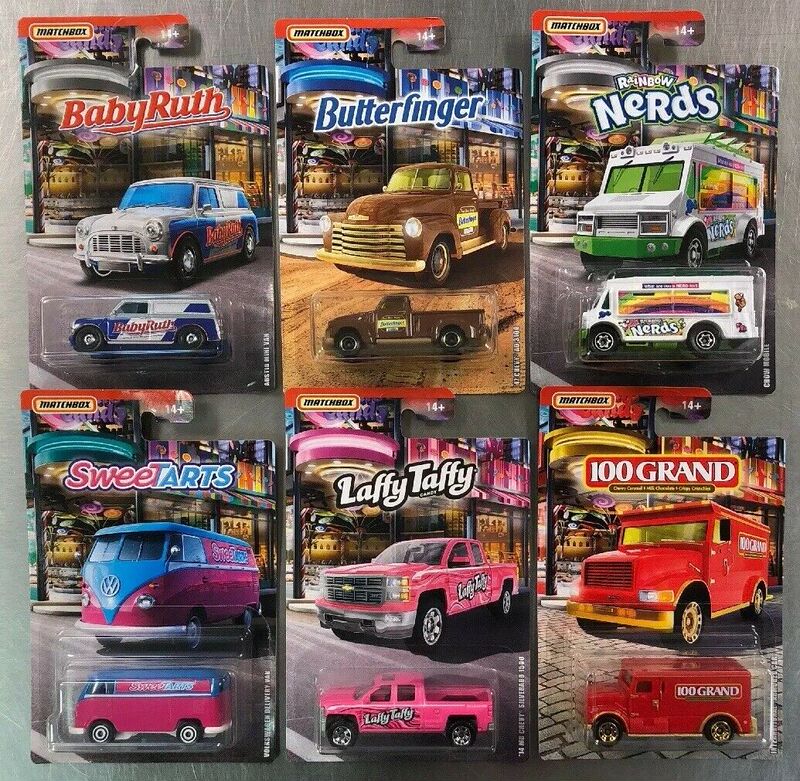 Matchbox Candy Set Colorful Board Cards American Version Exclusive Mini Volkswagen T1 Etc. 6 Car Sets 2019 K1156