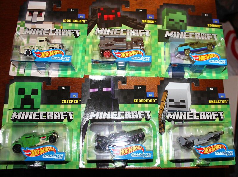 Hot Wheels Minecraft Set 6 Cars 2017 Character Cars Old Version Rare K005