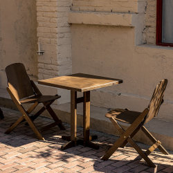 Retro Small Apartment Balcony Living Room Home Round Dining Table Foldable Solid Wood Coffee Shop Homestay Square Table and Chairs Coffee Table Side Table