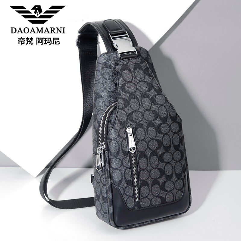 Emperor Van Amanny's new chest bag men's bag wrapped single shoulder inclined satchel fashion trend student chest front small bag