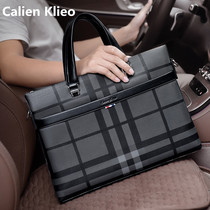 Calien Klieo new mens business briefcase fashion portable shoulder shoulder bag large capacity hand holding tide