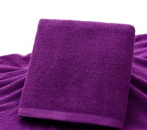 Hotel cotton bath towel beauty salon dark purple bed towel fire treatment towel increased thickening 60*90 290g
