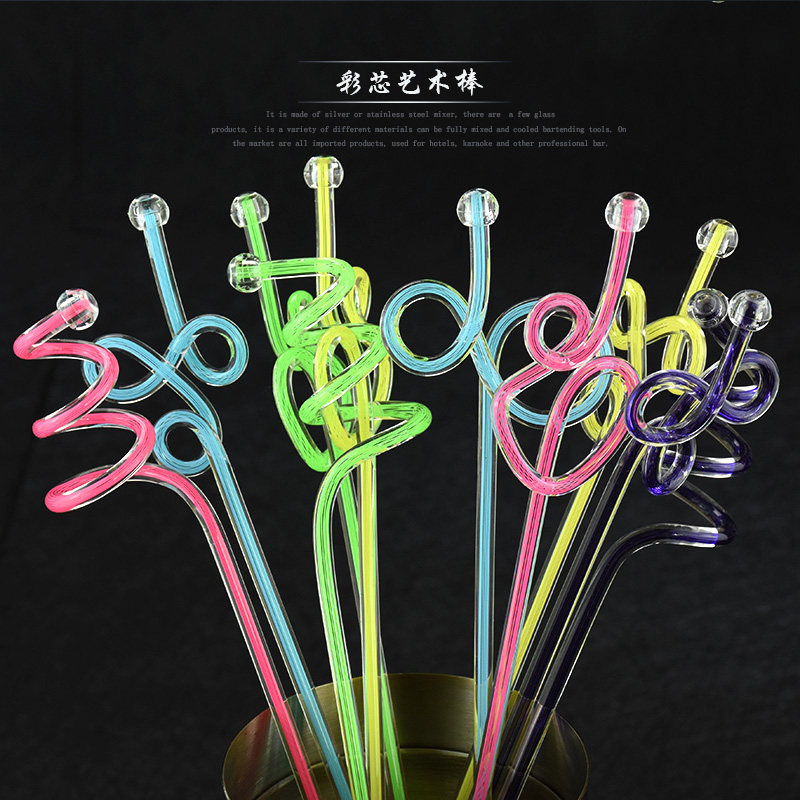 Creative Bar Cocktails Decorative Pressure Krebar Art Stick wine Bar Milk Tea Sand Ice Stirring Sticks