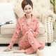 Đồ ngủ nữ mùa xuân và mùa thu 100% cotton dài tay Quần cotton trung niên Bộ đồ ngủ nữ phục vụ nhà phù hợp với XL - Nam giới