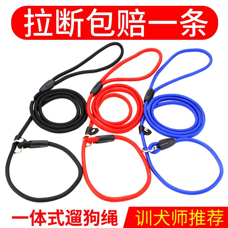 Explosion-proof dog traction rope P chain collar dog chain walking dog rope training medium-sized small dog training dog supplies