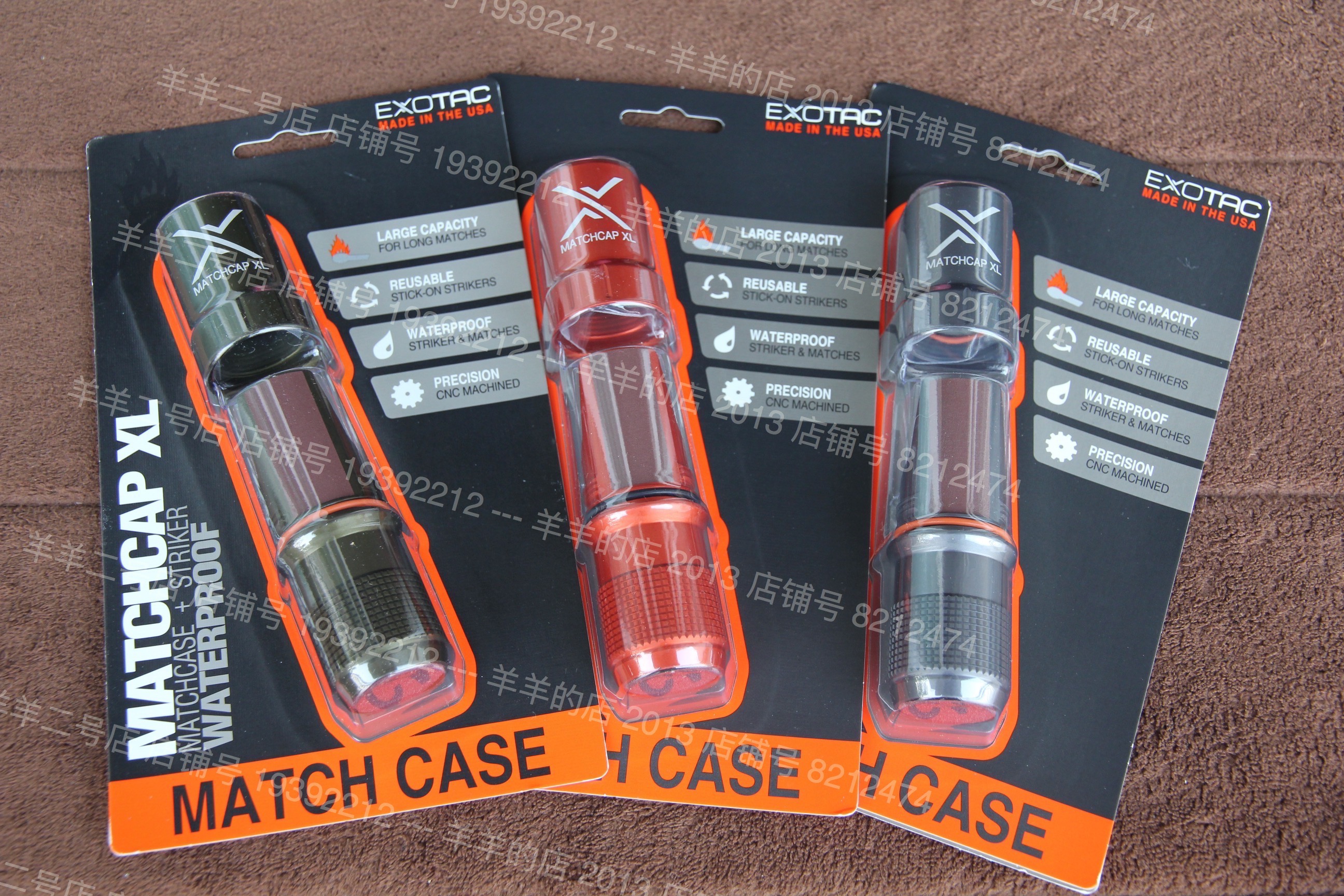 American exotac MatchCAP XL plus size aviation aluminum precision waterproof compartment matchbox