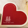 Wedding red entrance door silk circle floor mat dustproof carpet