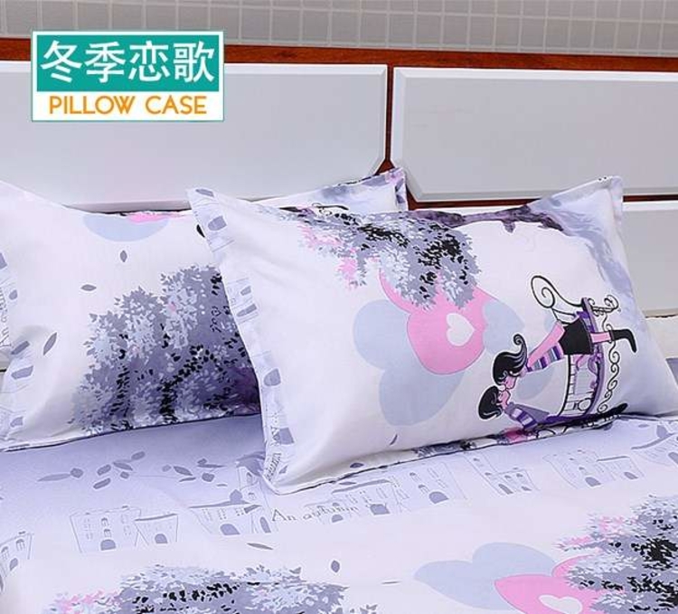 Một cặp gối đơn dài với vỏ gối mùa hè màu rắn. Cặp đôi siêu mềm hoạt hình 忱 bộ - Gối trường hợp gối tựa cổ
