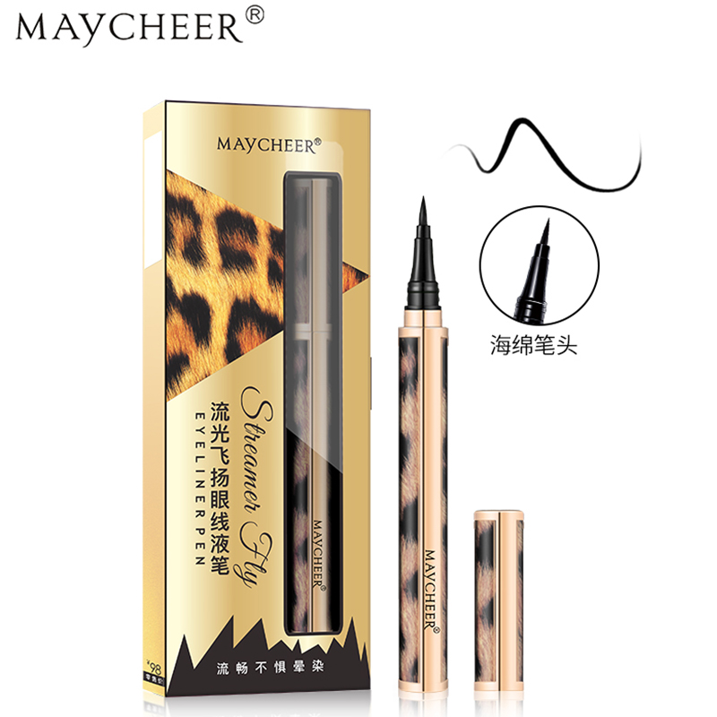 Beauty Lady streaming light flying eye line Pen waterproof without fainting eye line liquid pen hard head beginner woman extremely fine