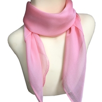 Summer new silk small square towel pink transparent small silk scarf thin wild yarn towel 100 mulberry silk scarf