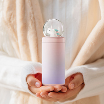 Teenage Girl Hearts Cartoon Gradient Flex Spray Warm Hands Treasure USB Four-in-one thermostatic portable charging warm-up water replenishing machine