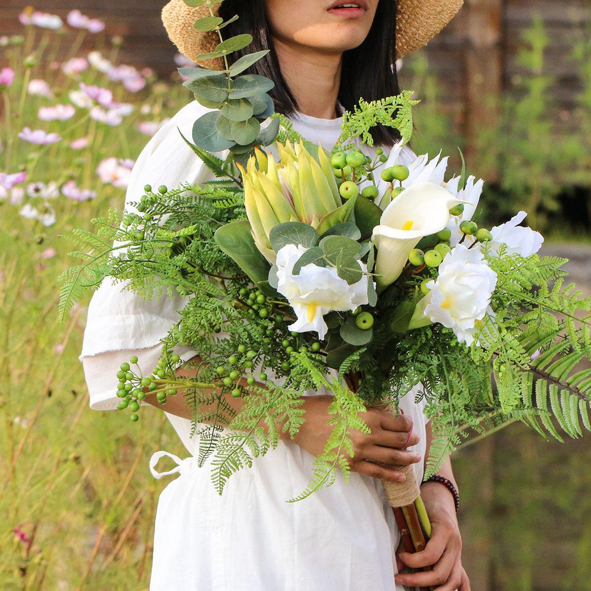 Simulated flower bouquet flower set Moonlight Yun Hanghai Hangflower Fake Flower decoration living room in Nordic