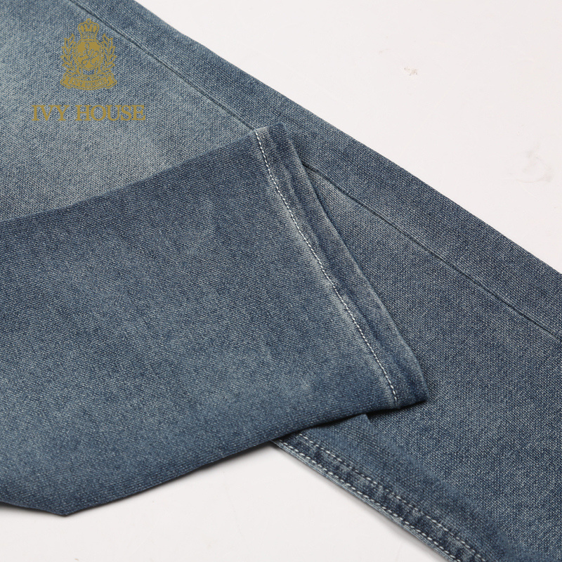 IVY NHÀ Ivy trẻ em 2020 mùa xuân và mùa thu mới Rửa mài trắng Straight Sleeve cổ điển quần jeans.