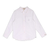 IVY HOUSE Ivy childrens clothing boys 2024 autumn new style long-sleeved white shirt classic college breathable