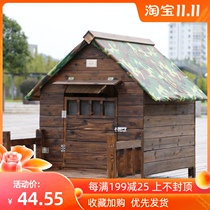 Pet house dog fence outdoor rain-proof solid wood Dog House Teddy small dog house large waterproof dog house