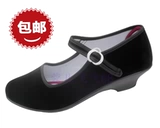 Танцевальные туфли для девочек в старом Пекине, черные тканевые туфли, детская обувь для выступлений Красной Армии, замшевые черные тканевые туфли, танцевальные туфли на плоской подошве с мягкой подошвой