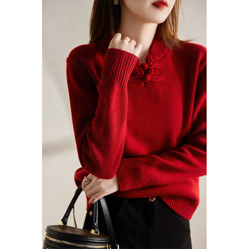 Mularsa China Wind Retro Hair Coat 2022 Early Spring New Foreign Pie Soft Glutinous Hitch Knit Undershirt