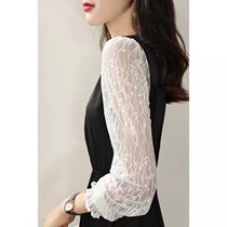Mularsa small fragrant wind fake two one-piece dress women 2022 spring new cashew slim lace splicing skirt