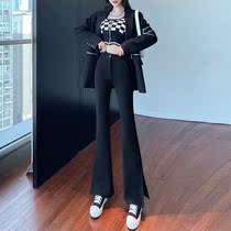 Mularsa High Waist Black Open Fork Microhorn Mopping Pants Woman 2022 Spring Small Child Covety Casual Pants