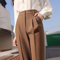 Mularsa 90% Career Western Pants Woman 2022 Chunqiu New leisure Western pants loose Straight tube Smoke Tubes Pants