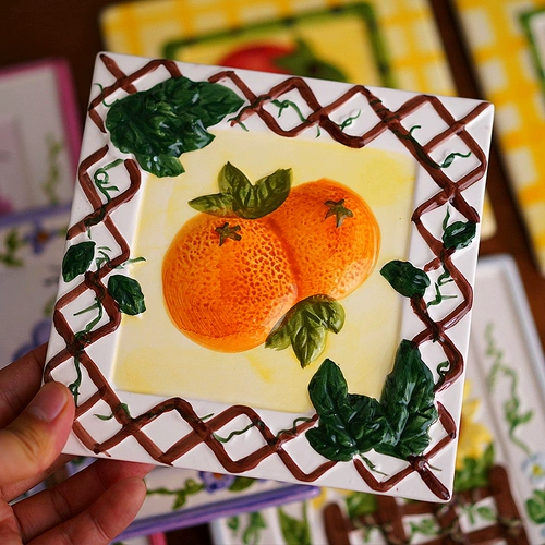 Старые товары искусственные ручные керамические блоки с тиснением окрашены вручную