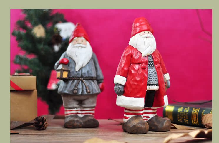 Xuất khẩu trang trí nhà bằng gốm Santa Claus cổ tích sân vườn lớn sân vườn trang trí Giáng sinh quà tặng trang trí phòng khách đẹp