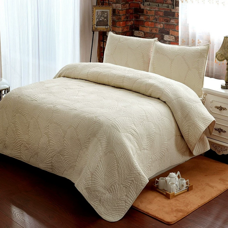 Xuất khẩu Châu Âu-phong cách cotton trải giường thêu quilting là ba mảnh chần bông giường đơn giản trải giường cotton điều hòa không khí bộ ga giường đẹp