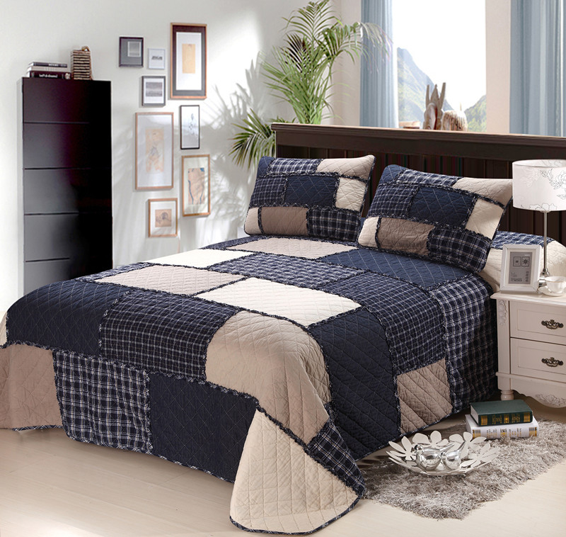 Đặc biệt xuất khẩu quilting bằng cách trải giường ba hoặc bốn bộ bông giặt điều hòa mùa hè mát mẻ bằng tấm bông chăn trải giường