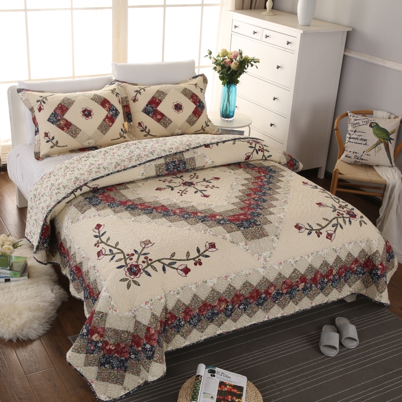 BUBU Bông trải giường thêu bông quilting là thêm lớn ba mảnh bông quilted tấm trải giường điều hòa không khí drap giường everon