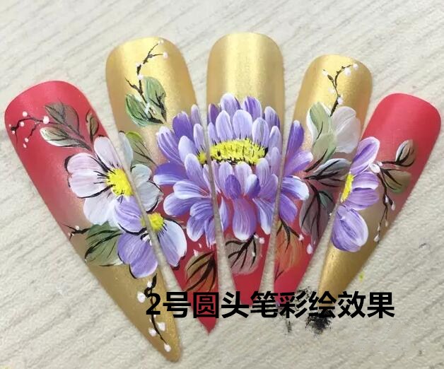 Dụng cụ làm móng tay cung cấp bút vẽ hoa bút Zou Ju bút hoa anh đào bút nhỏ pha lê bút tròn đầu cánh hoa bút - Công cụ Nail phụ kiện làm nail
