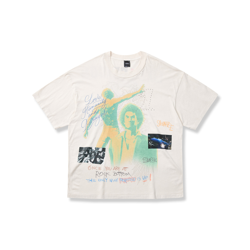 Reserff X Yakuza Kasuga Kiryu Ichiban Printed Rhinestone Washed Vintage Short-Sleeve T-Shirt Reserff X Yakuza Kasuga Kiryu Ichiban Printed Rhinestone Washed Vintage Short-Sleeve T-Shirt