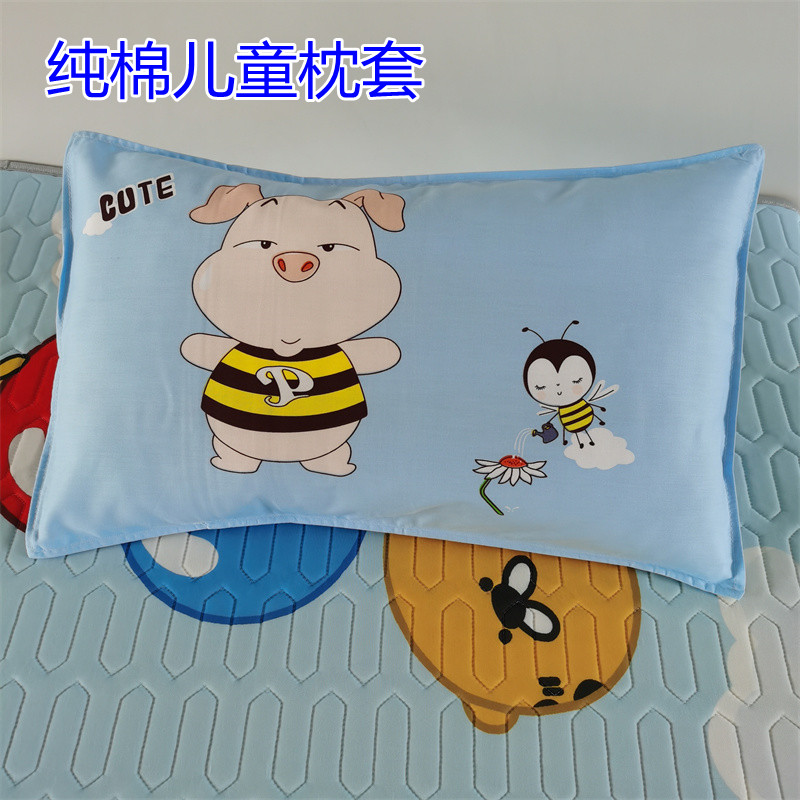 Child Pillowcase Kindergarten Baby Pillow Headgear 30 * 50 Pure Cotton Cartoon Elementary Students 100% All-cotton Baby Single