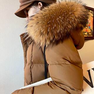 Extreme Cold down Jacket for Women 2025 Winter New High-End Raccoon Fur Collar Three-Proof Long Style 95% White Duck down Thickened Over-The-Knee