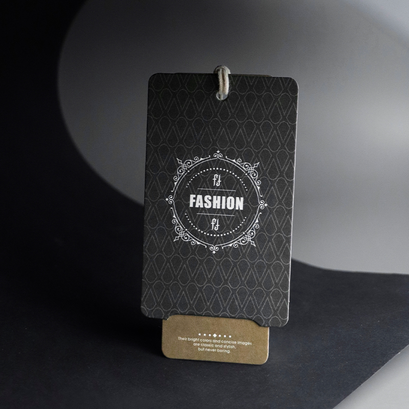 Men's clothes hangtag set up for listing price tag to be made custom clothing shop trademark logo design making