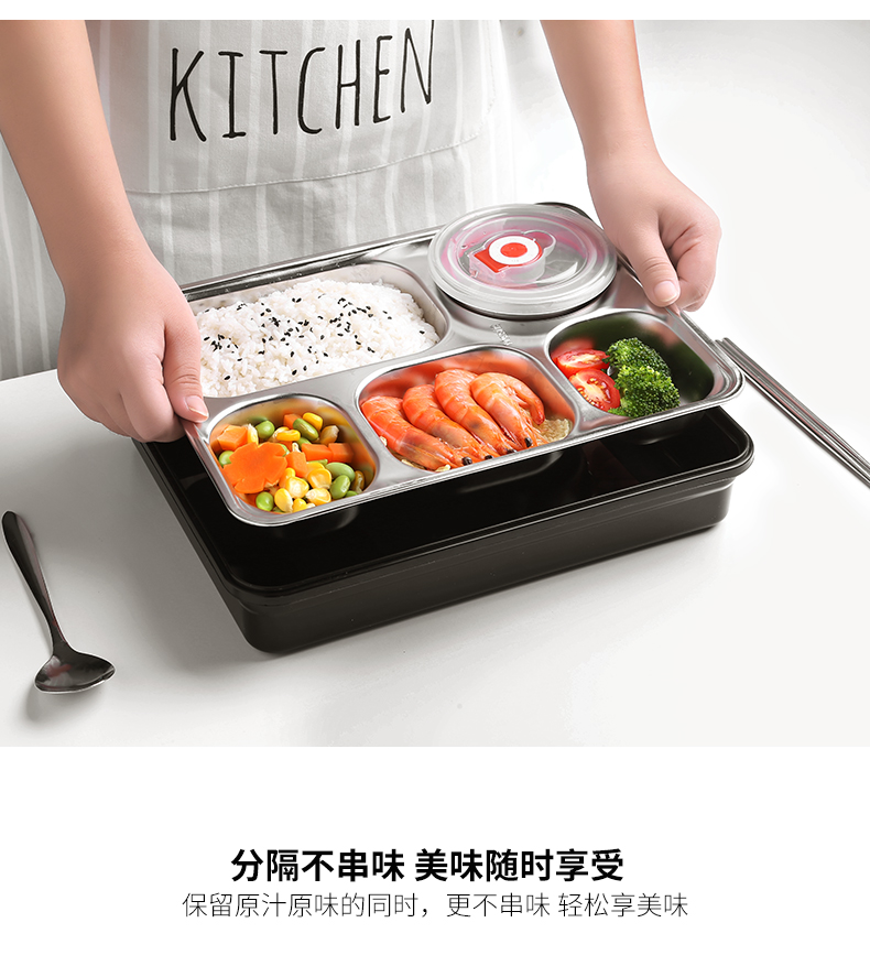 Gửi hộp cơm trưa, bữa trưa, học sinh, gạo, cách nhiệt, màu đỏ, nhân viên văn phòng, hộp cơm trưa đơn giản, nhiều đĩa, công suất lớn kiểu Nhật - Hộp cơm điện sưởi ấm hộp cơm cắm điện lock&lock