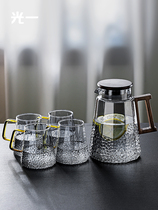 Heat resistant glass cup with handle water glass Home Drawing room hospitality tea cup Drink cup with kettle Family suit