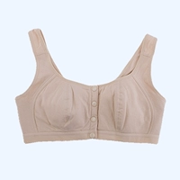 Kích thước lớn cotton trung niên áo ngực cotton cao cấp áo ngực khóa trước tối màu cộng với phân bón để tăng không có vòng thép quần lót nữ thun lạnh