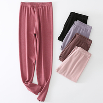 Warm long johns leggings plus velvet plus high waist thin velvet brushed de velvet loose 200 catties for the elderly in autumn and winter