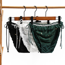 200 kg butterfly tie with pants high waist retro Japanese cute girls large fat mm summer