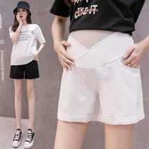 Pregnant womens shorts womens summer wear thin low-waisted jeans shorts pregnant womens pants small summer pants