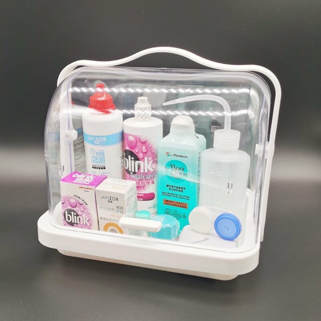 RGP myopia OK mirror storage box rigid contact lens orthokeratology lens finishing care box portable box