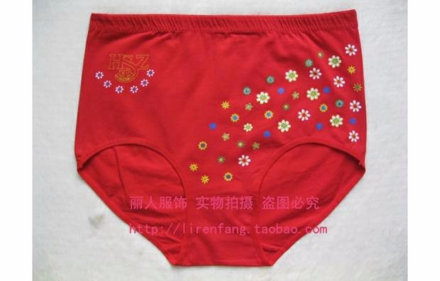 Quần lót nữ hình tam giác Quần lót Kích thước cực lớn Cộng với phân bón Tăng eo cao Quần short của phụ nữ Cotton + Lycra bikini đẹp