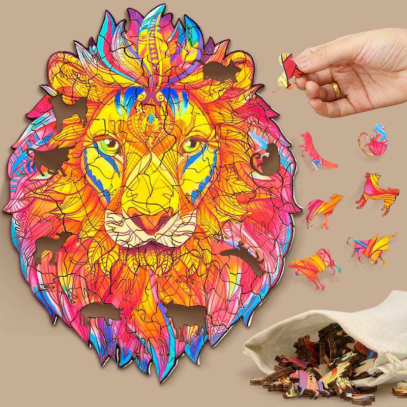 Animal jigsaw high difficulty wood jigsaw puzzle Puzzle Healing Ensemble Profiled Puzzle Super Difficult Adult adult 14 years old